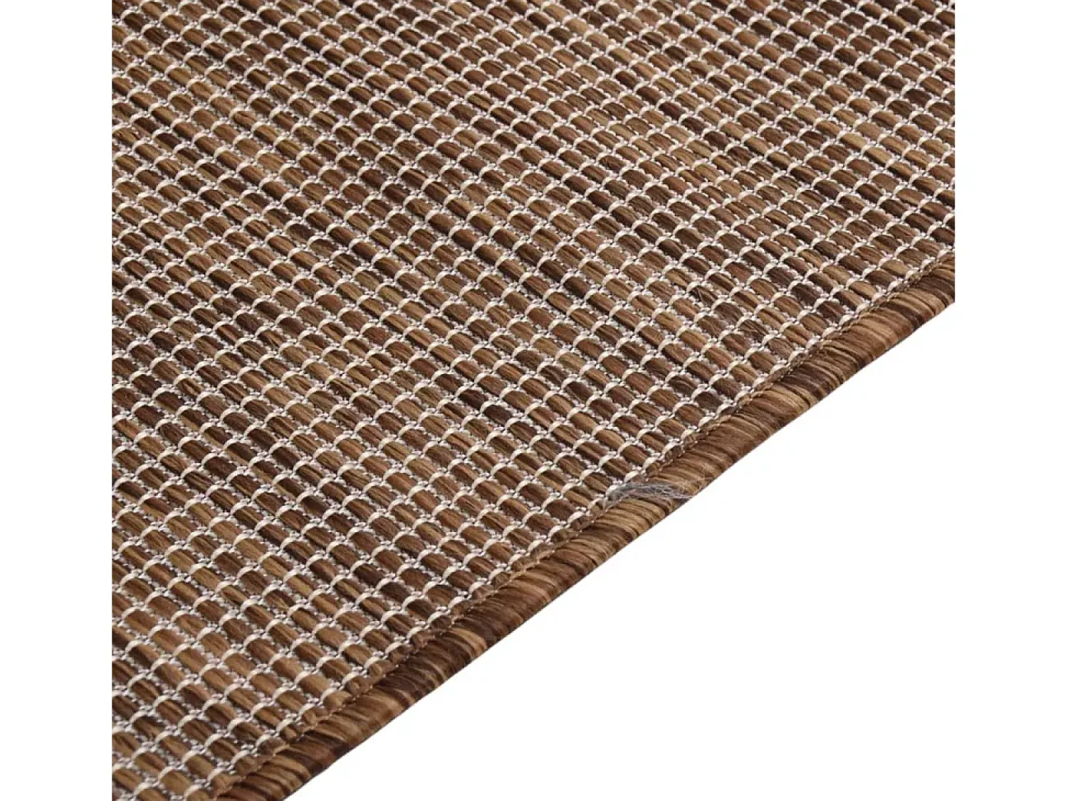 Hot Alfombra de exterior de tejido plano 140x200 cm Marrón Marru00f3n