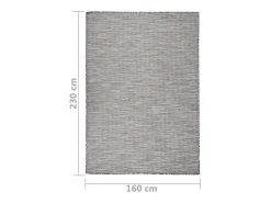 Sale Clicnbuy Alfombra de exterior de tejido plano marrón y azul 160x230 cm Negro
