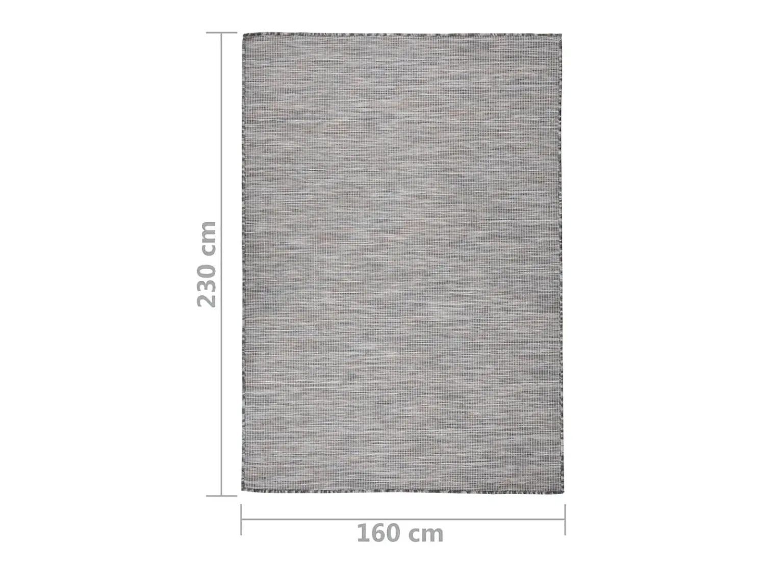 Sale Clicnbuy Alfombra de exterior de tejido plano marrón y azul 160x230 cm Negro