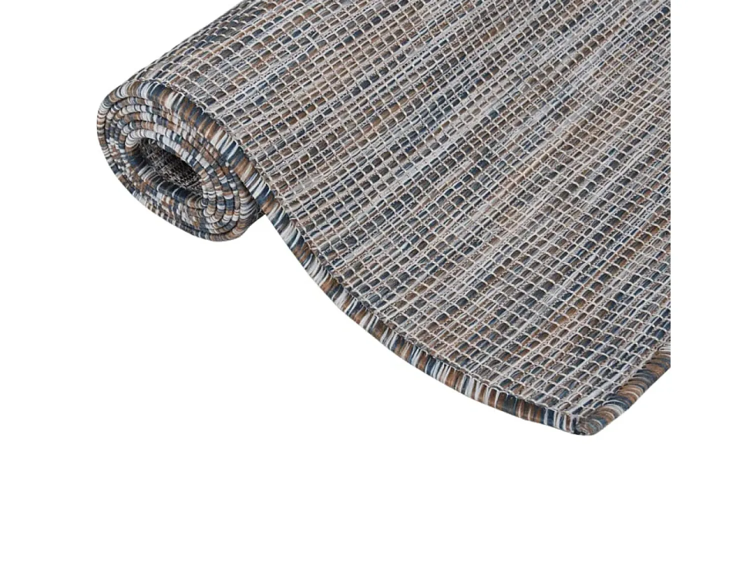 Sale Clicnbuy Alfombra de exterior de tejido plano marrón y azul 160x230 cm Negro