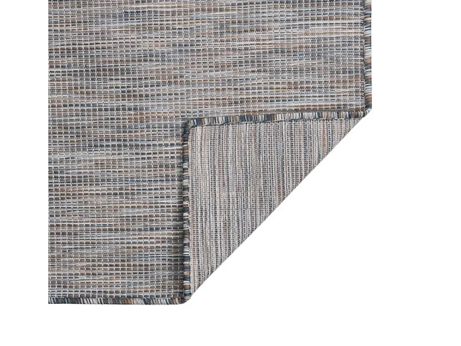 Sale Clicnbuy Alfombra de exterior de tejido plano marrón y azul 160x230 cm Negro