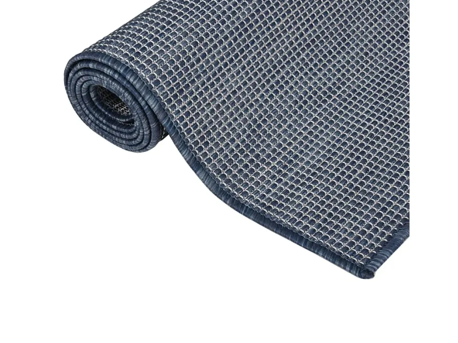 Alfombra de exterior de tejido plano azul 200x280 cm
