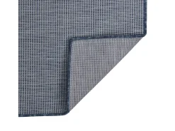 Alfombra de exterior de tejido plano azul 200x280 cm