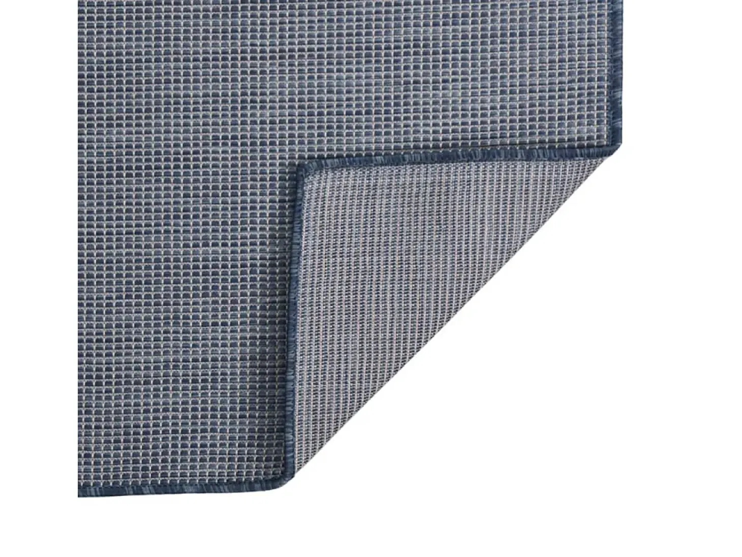 Alfombra de exterior de tejido plano azul 200x280 cm