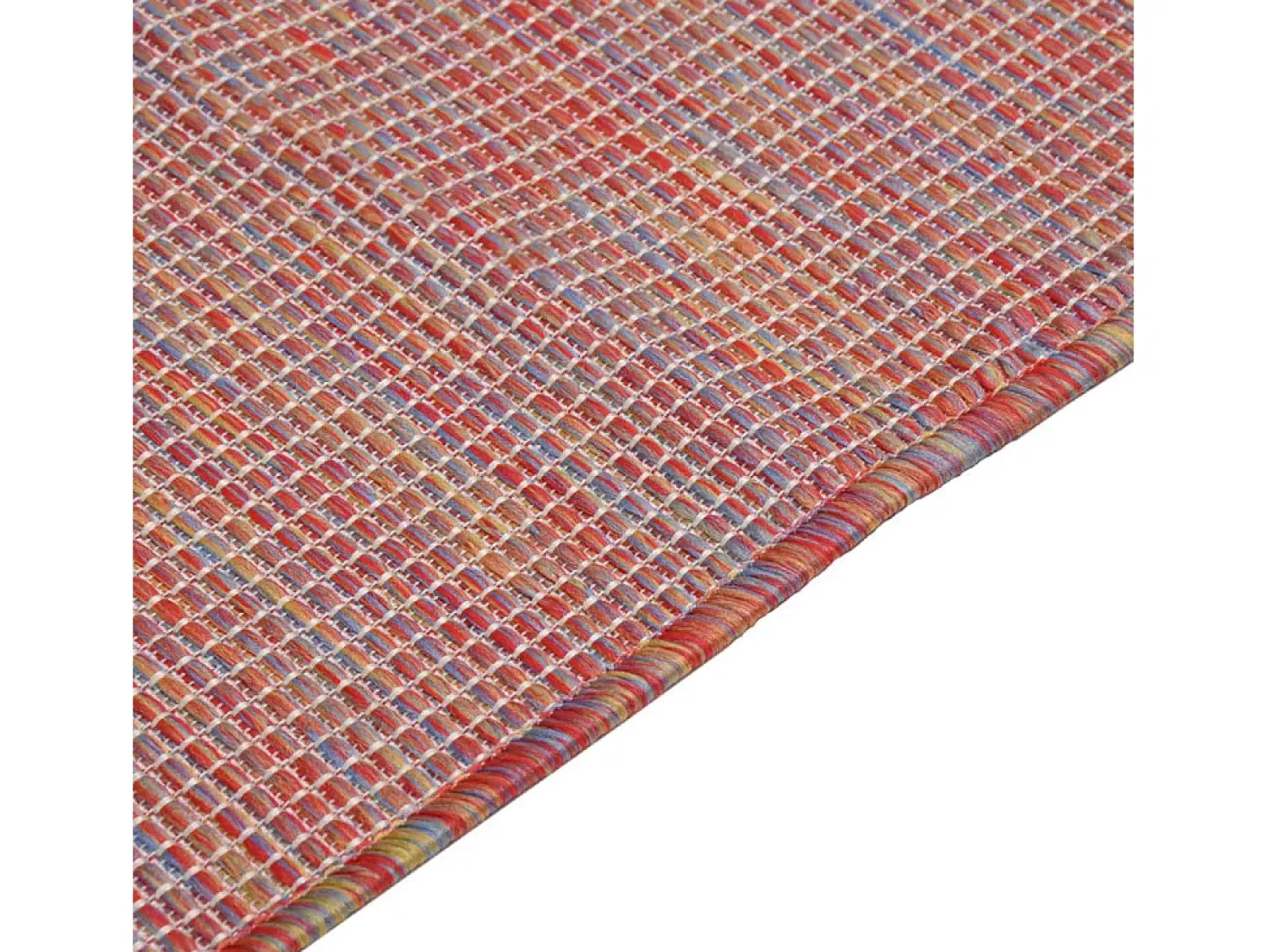 Clicnbuy Alfombra De Exterior^Alfombra de exterior de tejido plano 120x170 cm Rojo