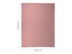 Clicnbuy Alfombra De Exterior^Alfombra de exterior de tejido plano 120x170 cm Rojo