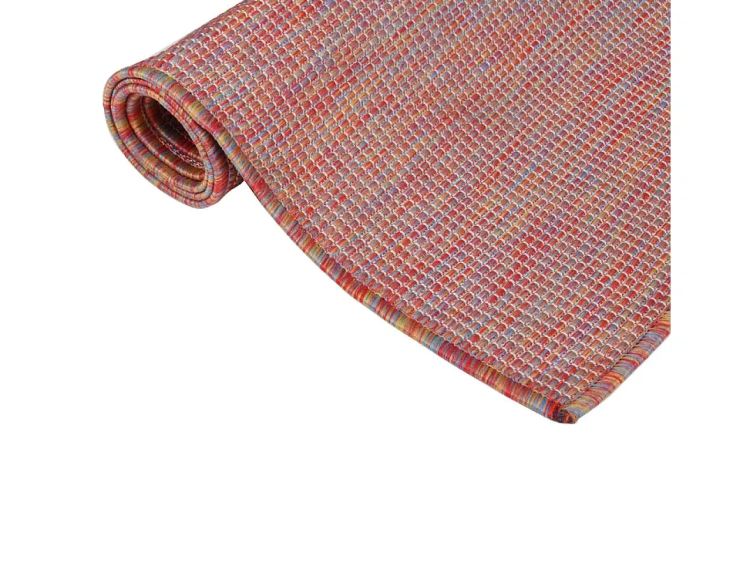 Clicnbuy Alfombra De Exterior^Alfombra de exterior de tejido plano 120x170 cm Rojo
