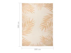 Alfombra De Cocina^Alfombra de exterior de tejido plano con estampado de hojas, 200 x 280 cm Amarillo