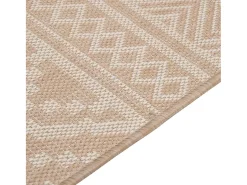 Online Clicnbuy Alfombra de exterior de tejido plano rayas marrones 200x280 cm Marru00f3n