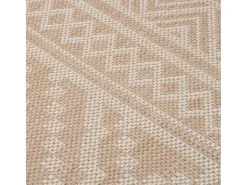 Online Clicnbuy Alfombra de exterior de tejido plano rayas marrones 200x280 cm Marru00f3n