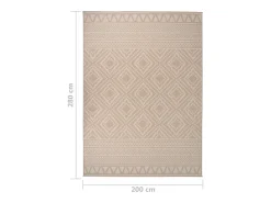 Online Clicnbuy Alfombra de exterior de tejido plano rayas marrones 200x280 cm Marru00f3n