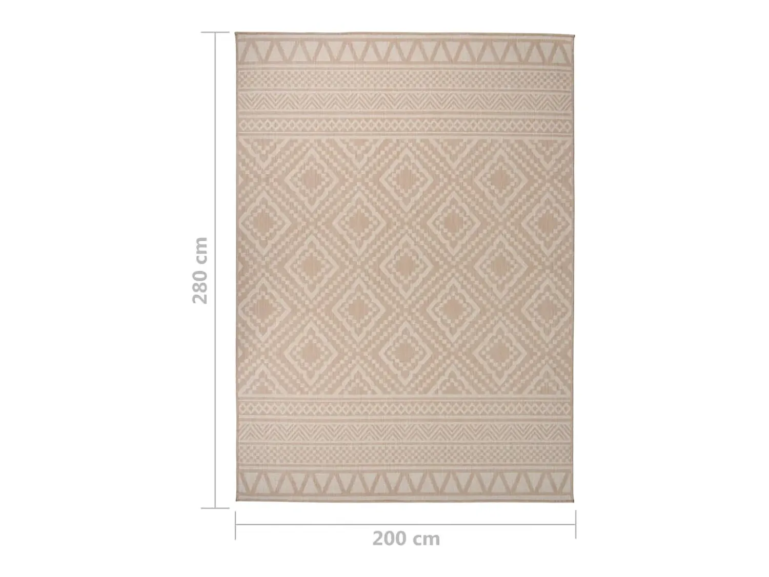 Online Clicnbuy Alfombra de exterior de tejido plano rayas marrones 200x280 cm Marru00f3n