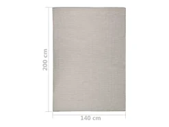 Alfombra De Cocina^Alfombra de exterior de tejido plano 140x200 cm color topo Gris