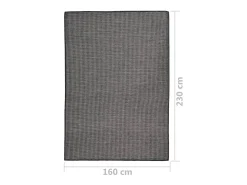 Alfombra De Cocina^Alfombra de exterior de tejido plano 160x230 cm Gris
