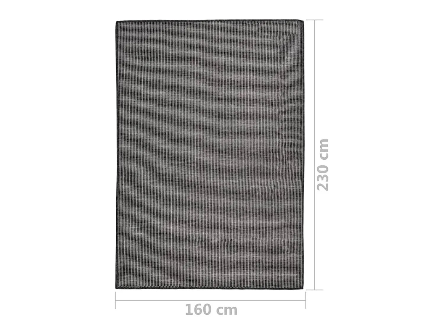 Alfombra De Cocina^Alfombra de exterior de tejido plano 160x230 cm Gris