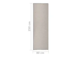 Clicnbuy Alfombra De Exterior^Alfombra de exterior de tejido plano gris taupe 80x250 cm Topo