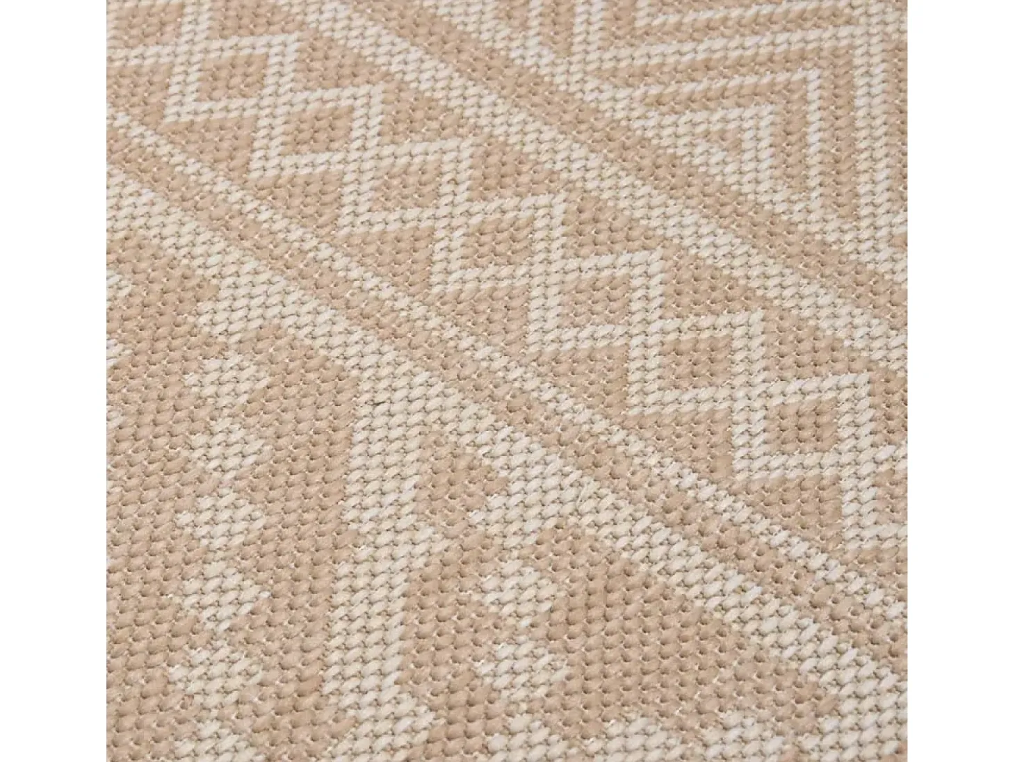 Alfombra de exterior de tejido plano rayas marrones 120x170 cm
