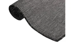 Alfombra de exterior de tejido plano gris 200x280 cm