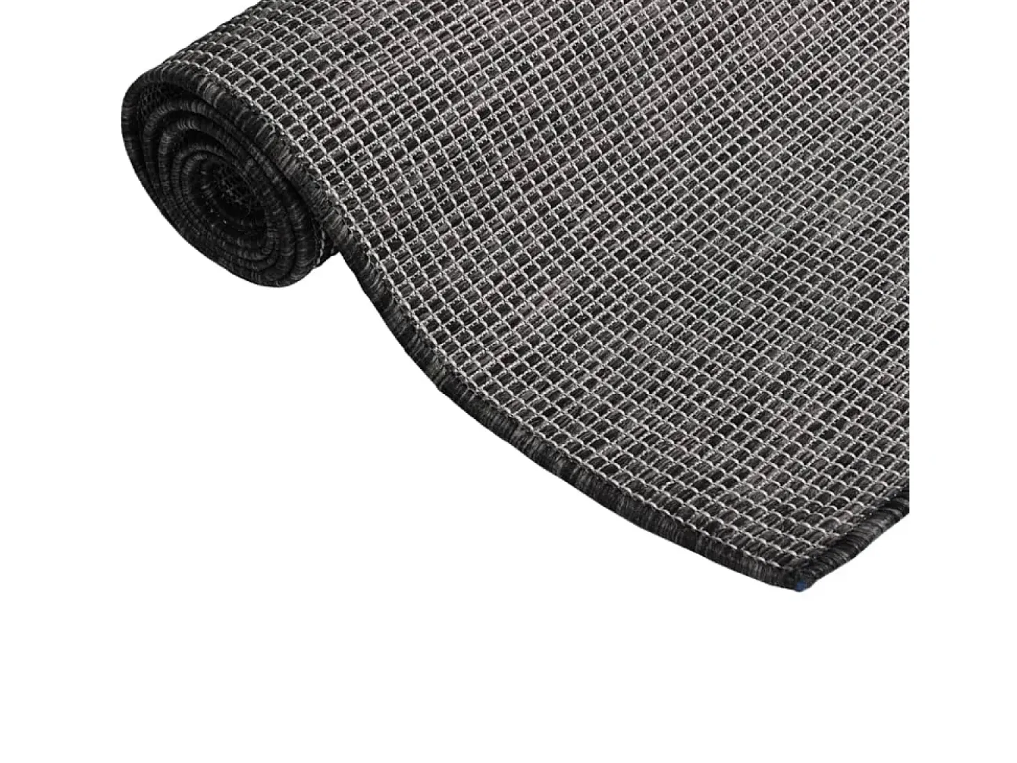 Alfombra de exterior de tejido plano gris 200x280 cm