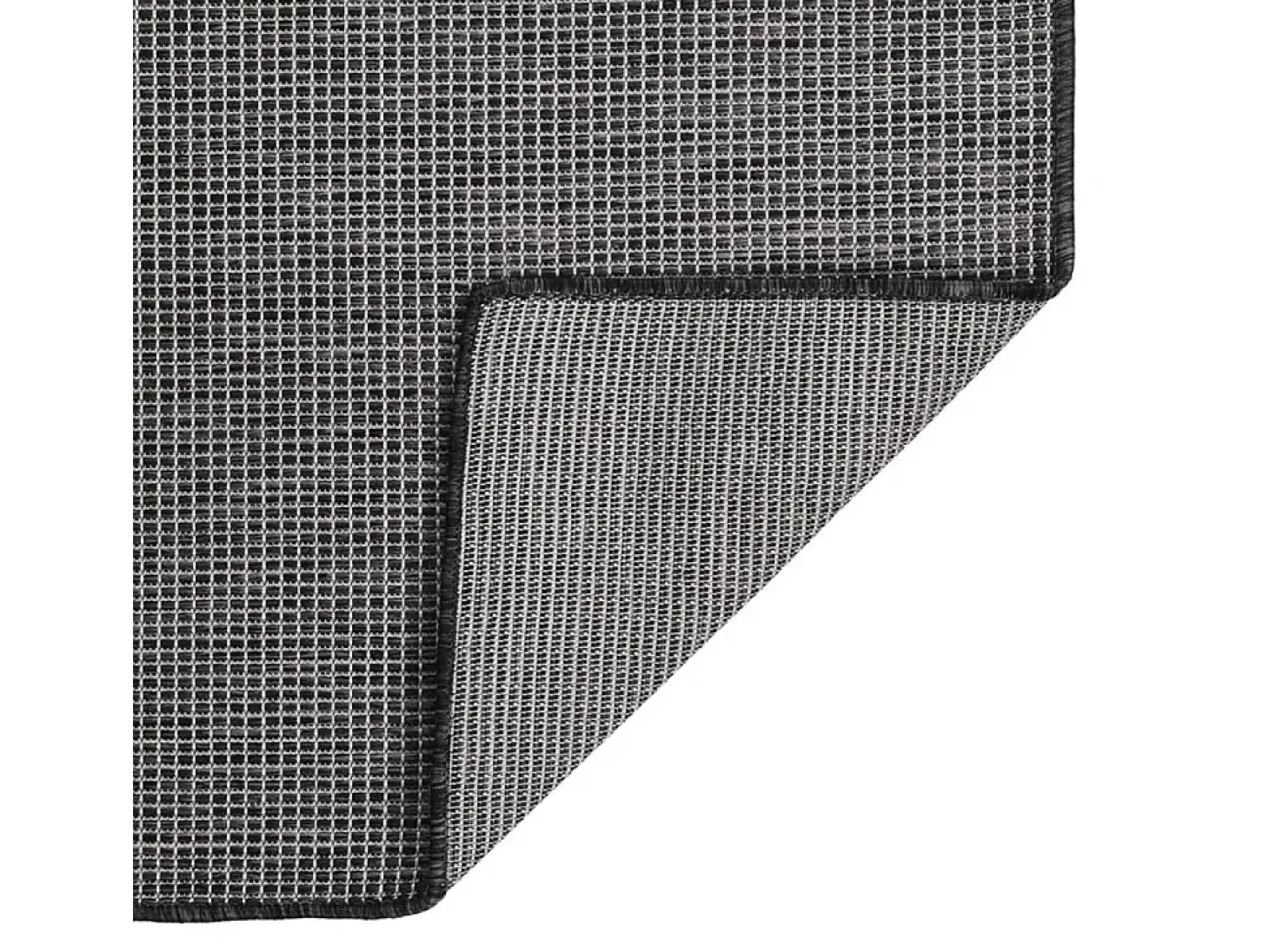 Alfombra de exterior de tejido plano gris 200x280 cm