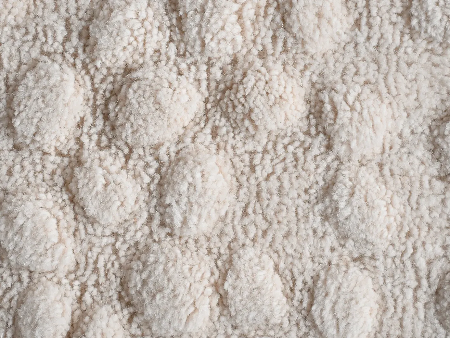 Alfombra de lana 100% tufté a mano con efecto guijarros, 160 x 230, Marfil, ORABEL