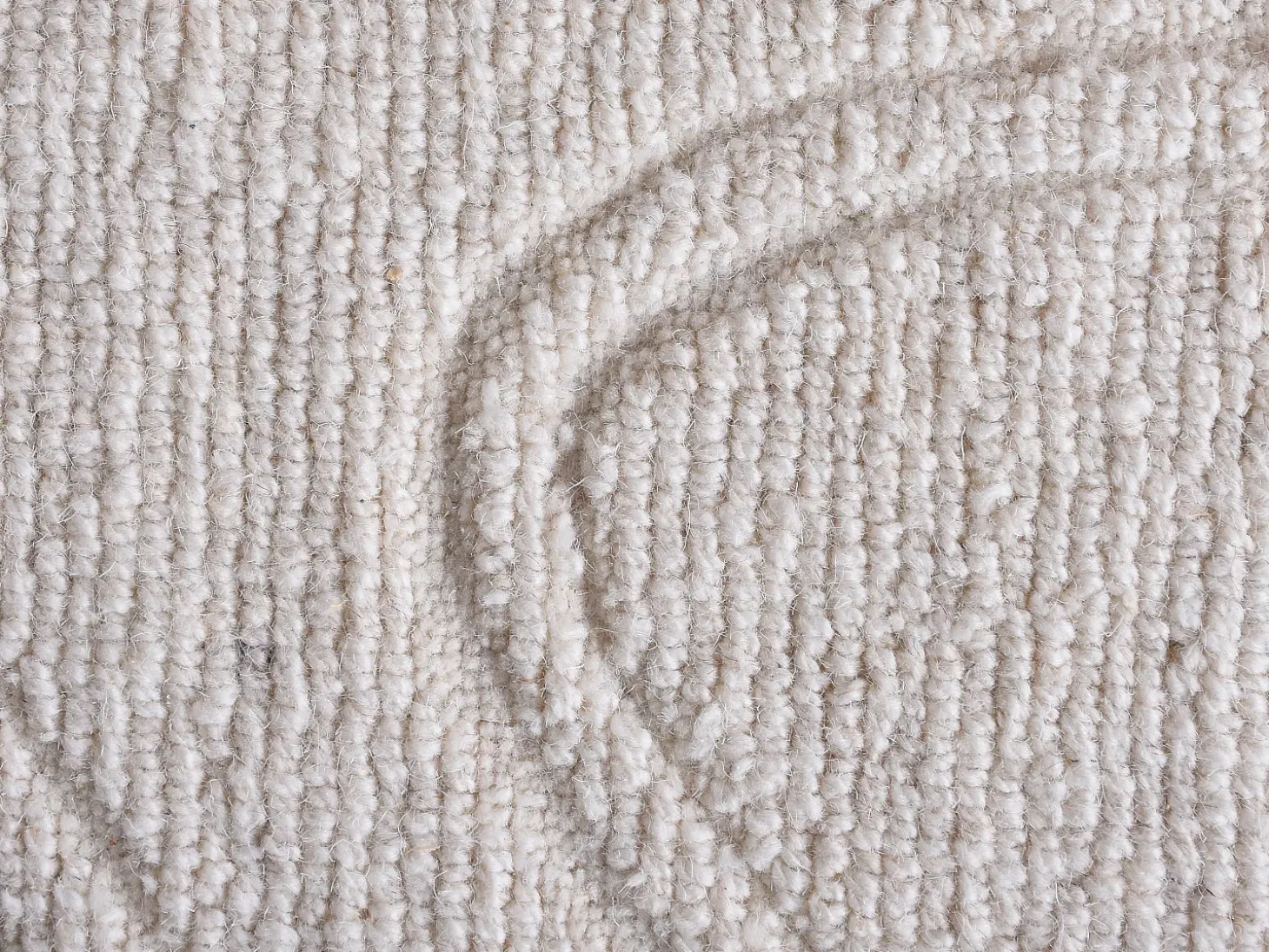 Alfombra de lana 100% tufted a mano con relieve, diseño abstracto, 200 x 290, Marfil, CELESTIA