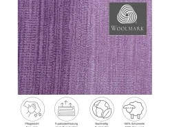 Alfombra de lana con degradado de color 90x160 cm Morado Wool Comfort
