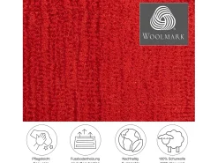 Alfombra De Salón^Alfombra de lana con degradado de color 60x90 cm Wool Comfort Rojo