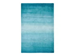 Alfombra de lana con degradado de color 70x140 cm Turquesa Wool Comfort