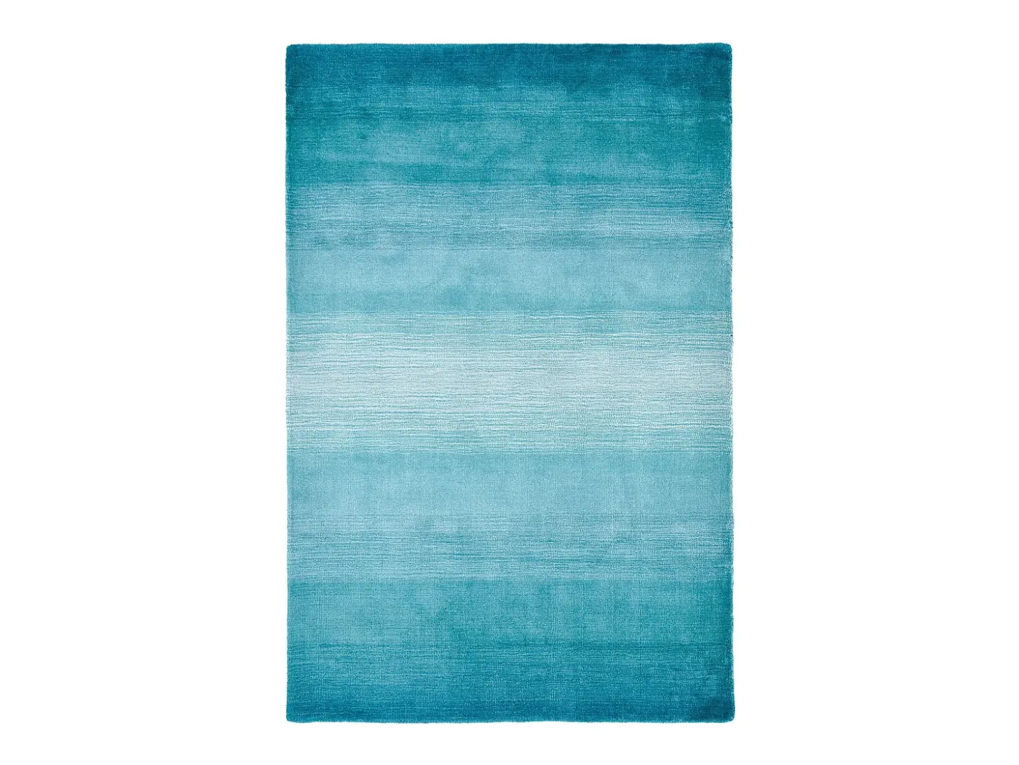 Alfombra de lana con degradado de color 70x140 cm Turquesa Wool Comfort