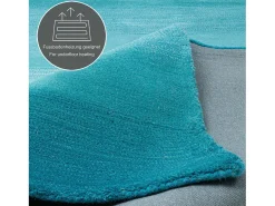 Alfombra de lana con degradado de color 70x140 cm Turquesa Wool Comfort