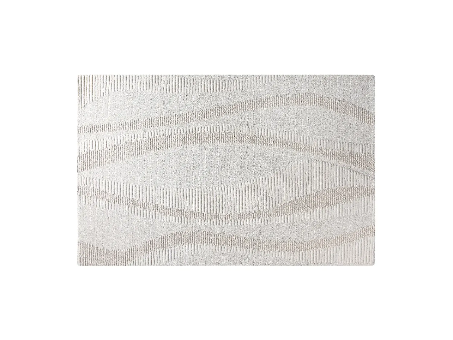 Hot OZAIA Alfombra de lana con relieve 100% hecha a mano, 200 x 290 cm, , SIRELIA Marfil