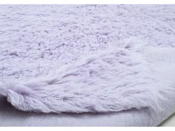 New Alfombra de lana natural tejida a mano 140x190 cm Morado Fluffy Violeta