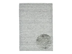 Alfombra de lana reversible tejida a mano 40x60 cm Gris natural Alpen