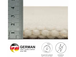 Alfombra de lana reversible tejida a mano 170x240 cm Lana Blanca Alpen
