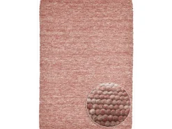 Alfombra de lana reversible tejida a mano 120x180 cm Alpen Rojo