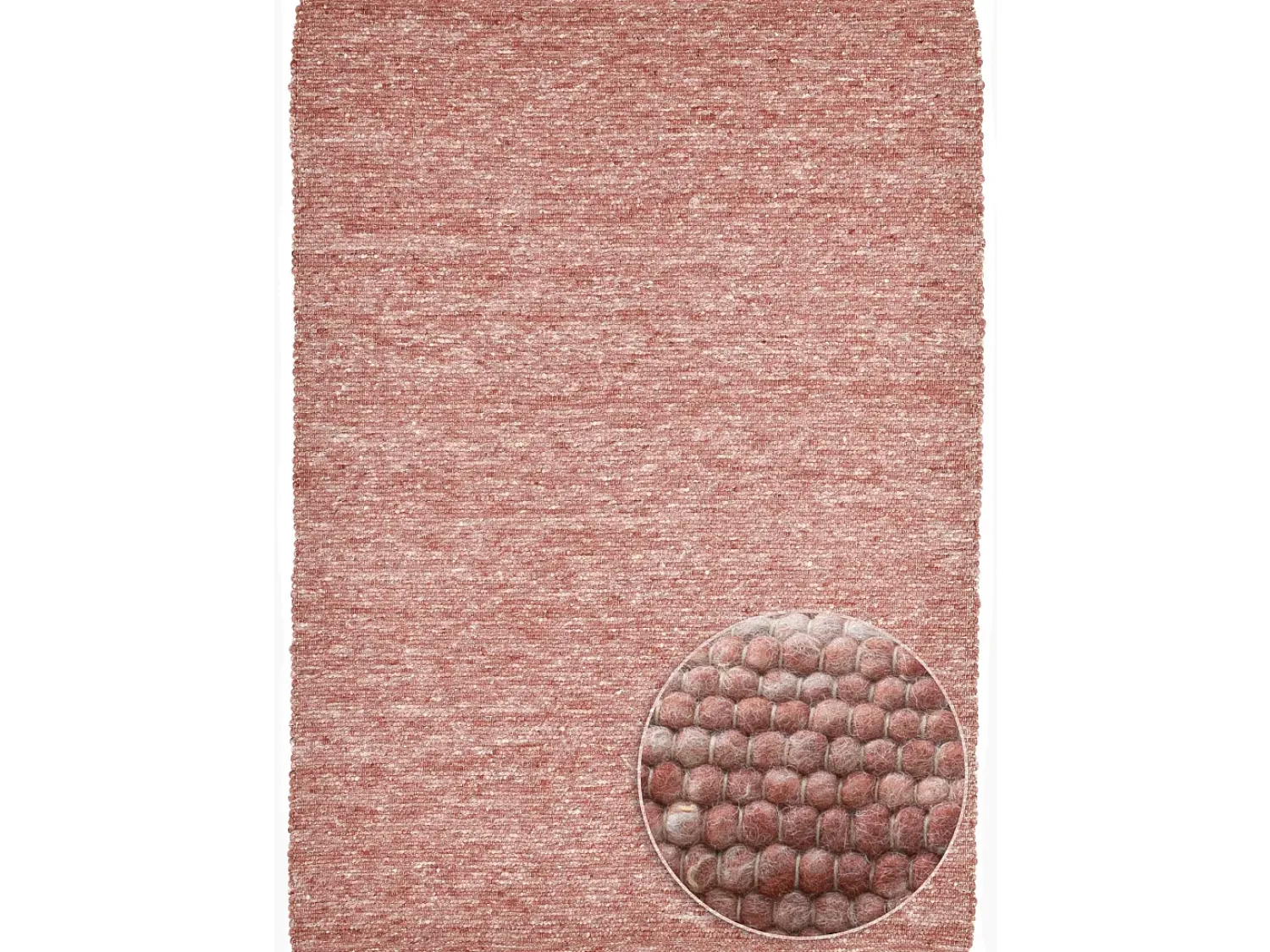 Alfombra de lana reversible tejida a mano 120x180 cm Alpen Rojo