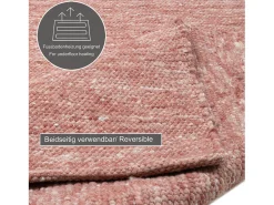 Alfombra de lana reversible tejida a mano 120x180 cm Alpen Rojo