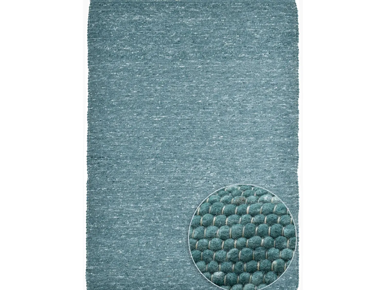 Alfombra De Salón^Alfombra de lana reversible tejida a mano 70x140 cm Petróleo Alpen Verde