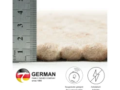Alfombra de lana reversible tejida a mano 120x180 cm Beige oscuro Alpen