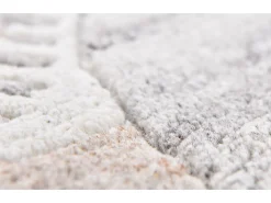 Alfombra de lana tejida a mano 190x190 cm Gris natural Nakarta