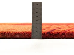 Alfombra de lana tejida a mano en estilo patchwork 250x350 cm Rojo Domas