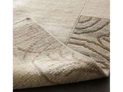 Alfombra de lana tejida a mano 250x350 cm Gris natural Nakarta Beige