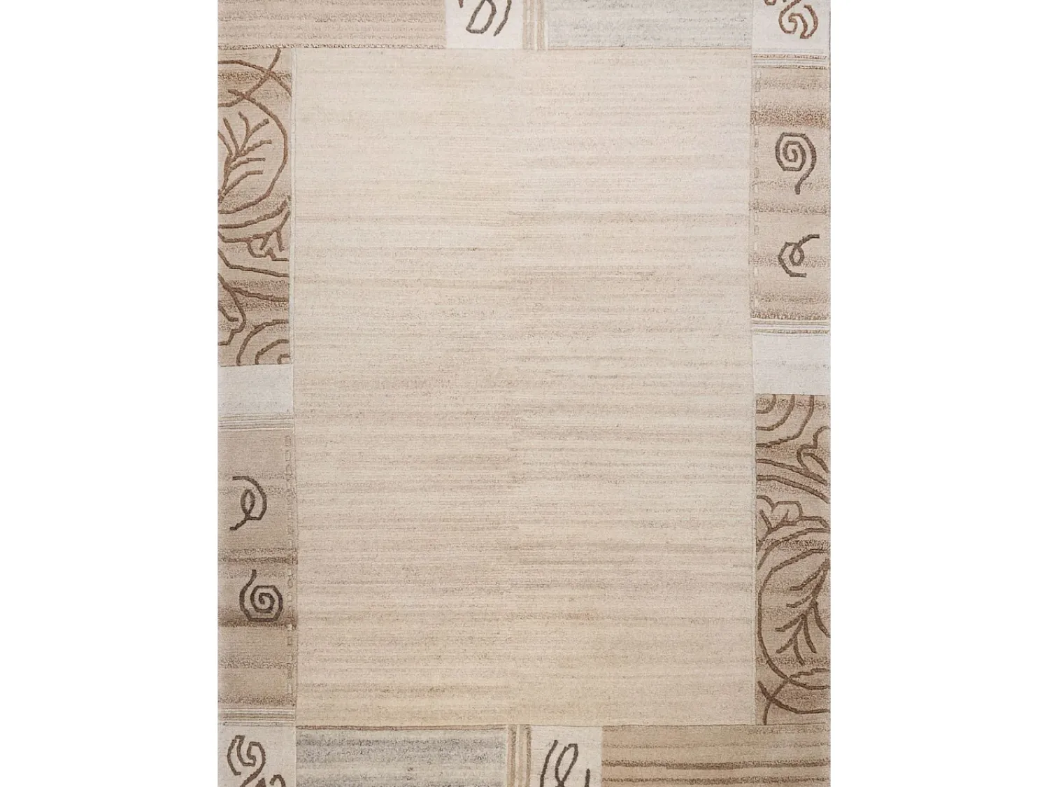 Alfombra de lana tejida a mano 250x350 cm Gris natural Nakarta Beige