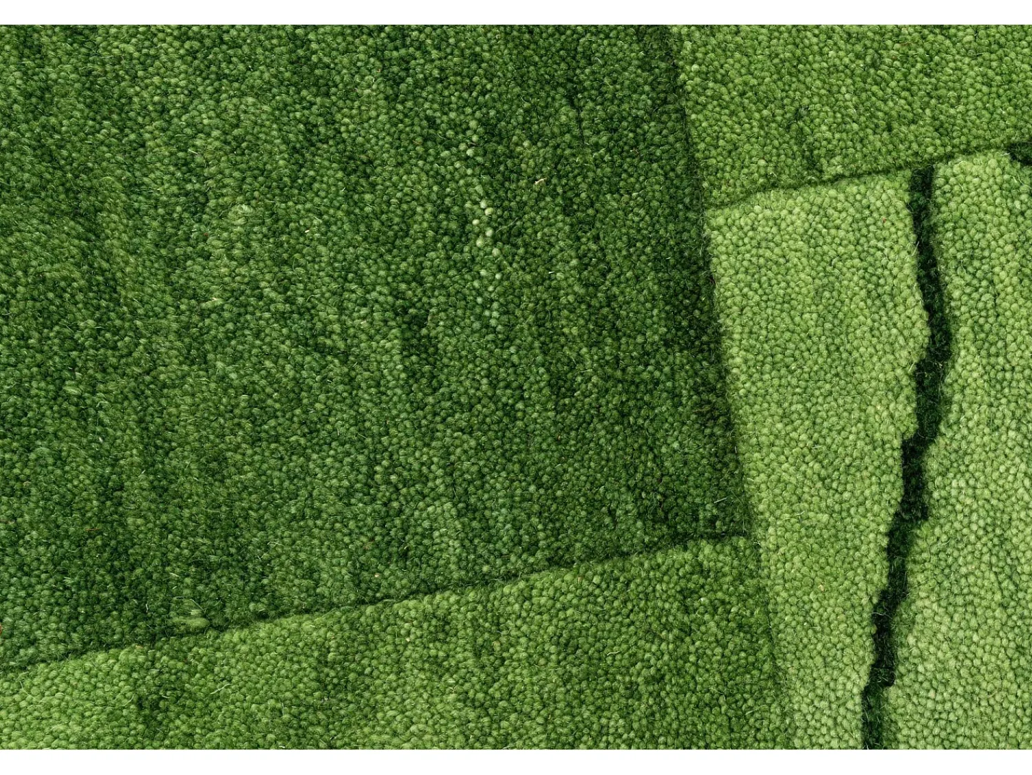 Alfombra De Salón^Alfombra de lana tejida a mano en estilo patchwork 190x250 cm Domas Verde