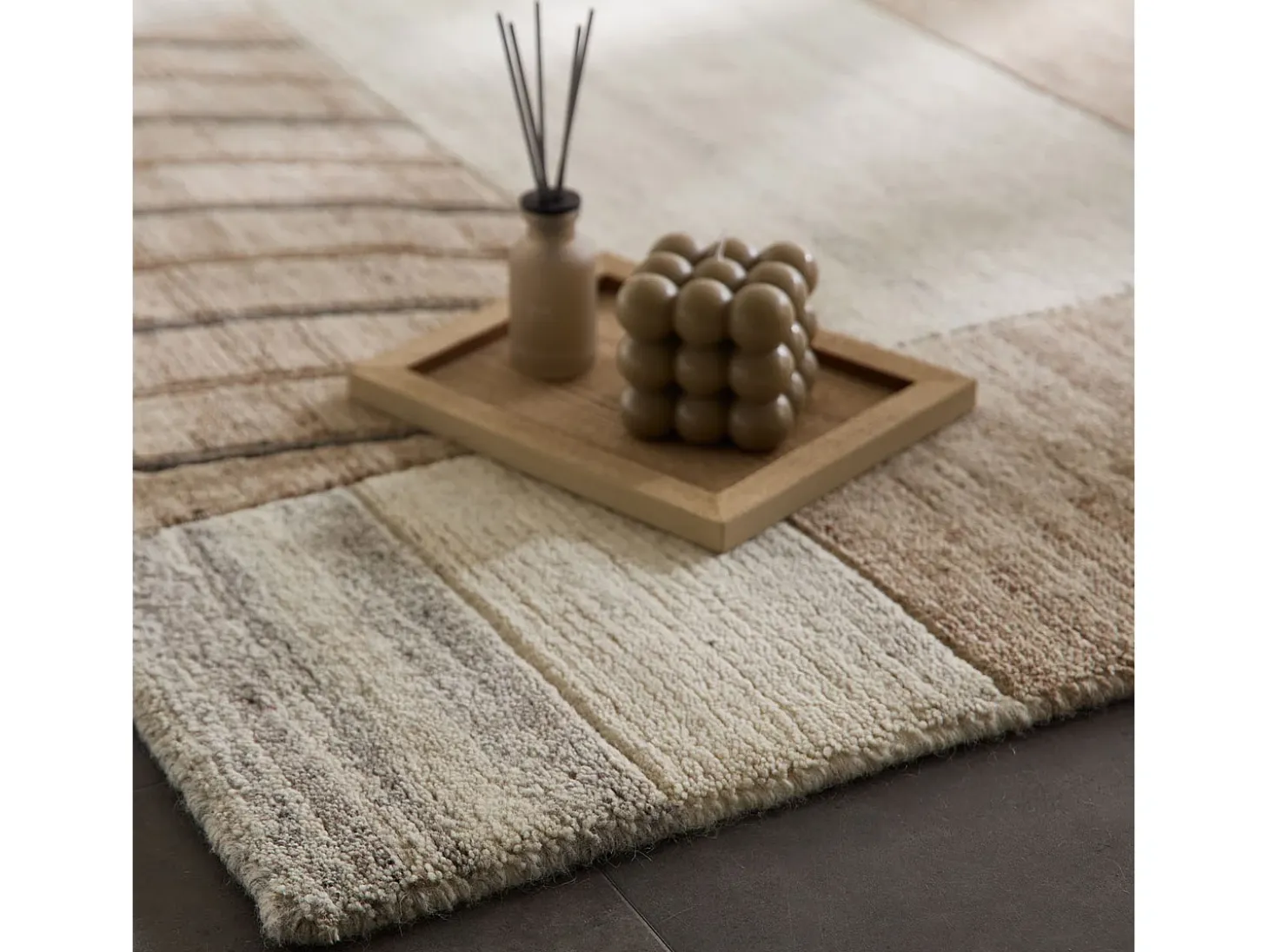 Alfombra de lana tejida a mano 190x290 cm Gris natural Nakarta