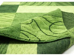 Alfombra De Salón^Alfombra de lana tejida a mano en estilo patchwork 250x350 cm Domas Verde