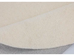 Outlet Alfombra de lana tejida a mano al estilo bereber 100x100 cm Lana Blanca Royal Berber Crema