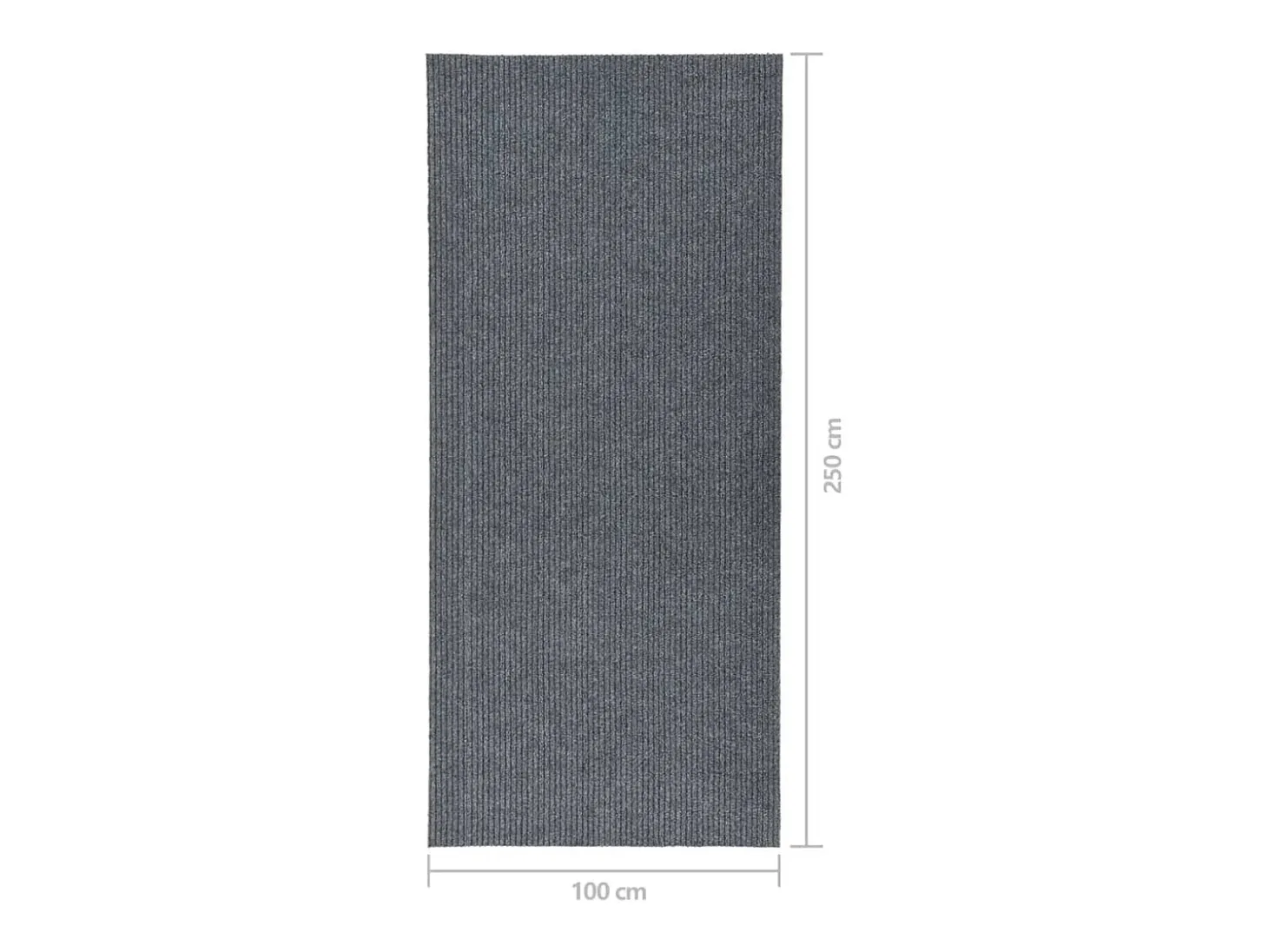 Alfombra de pasillo atrapa suciedad 100x250 cm gris