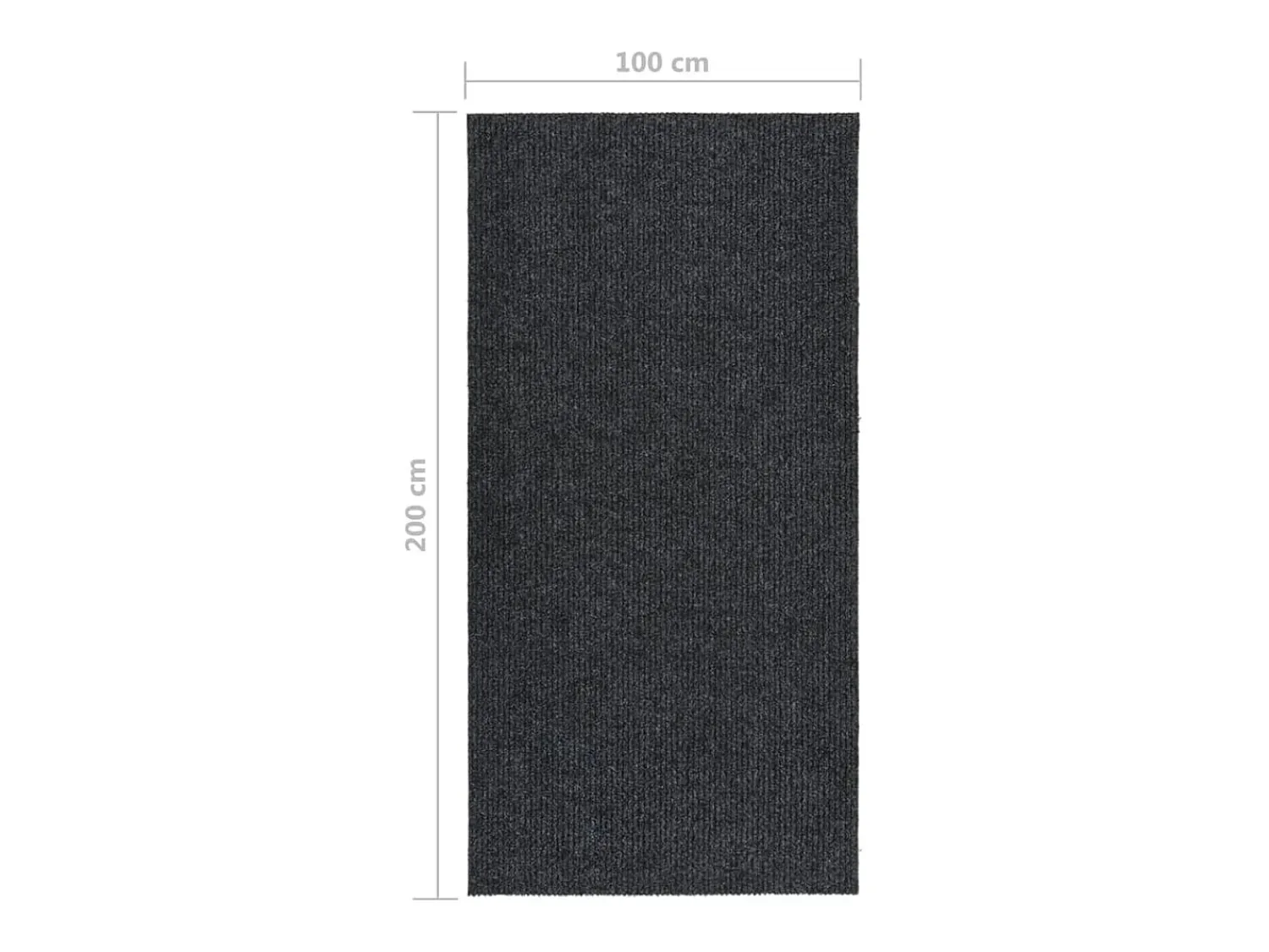 Clicnbuy Alfombra De Cocina^Alfombra de pasillo atrapa suciedad 100x200 cm Gris antracita